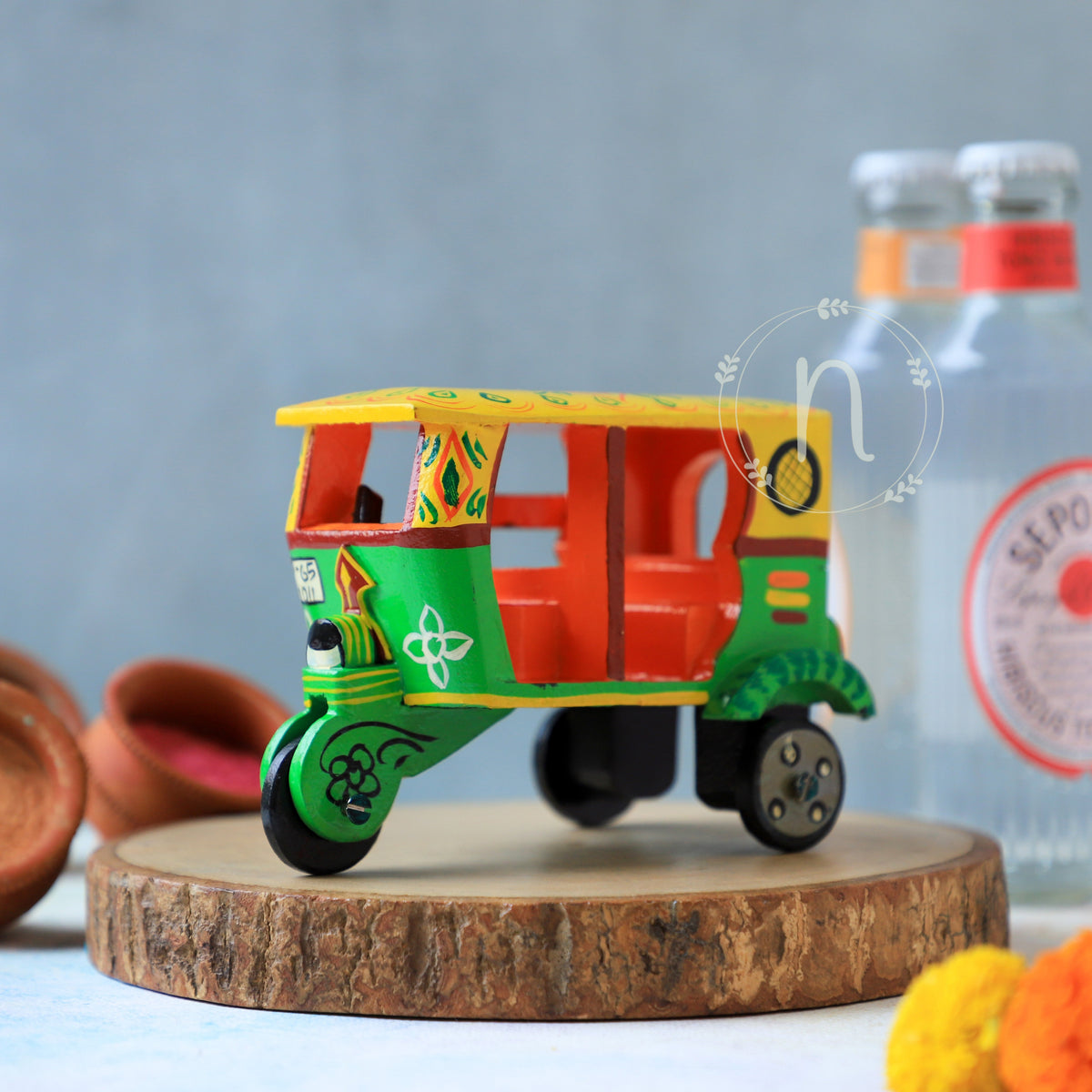 Wooden Auto Rickshaw
