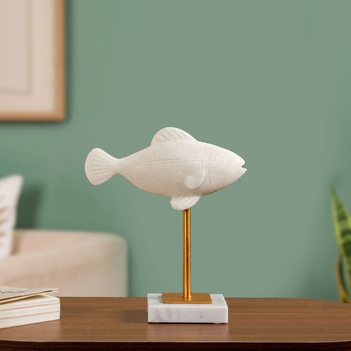 Coastal Fish Sculpture Decor