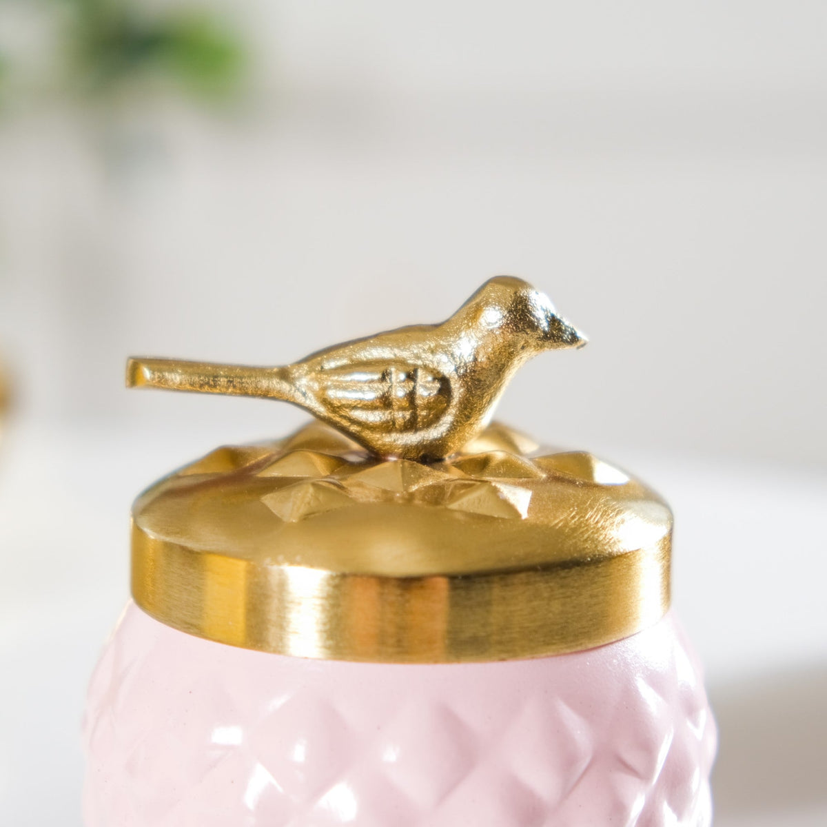 Bird Metal Jar With Lid Set of 2