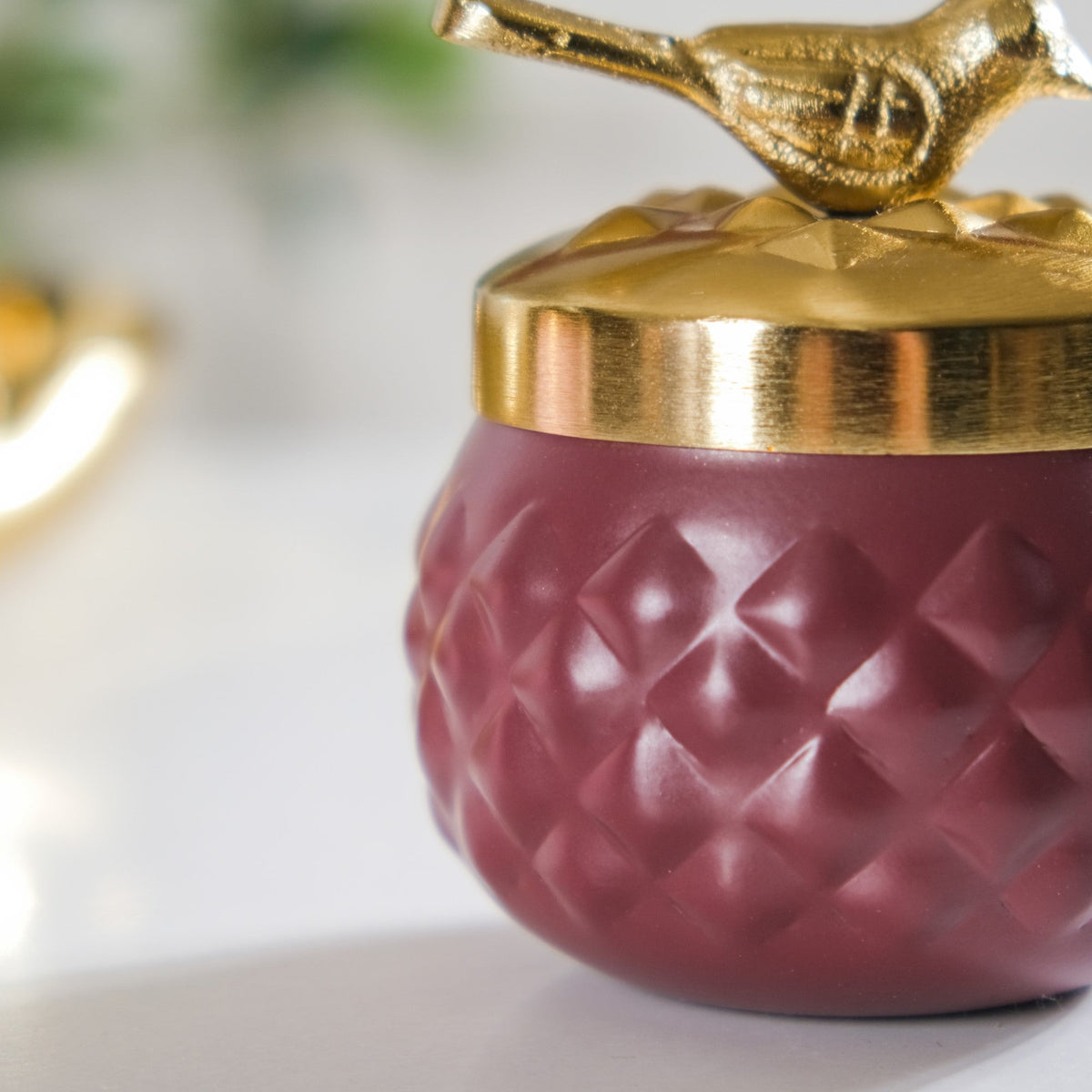 Bird Metal Jar With Lid Set of 2