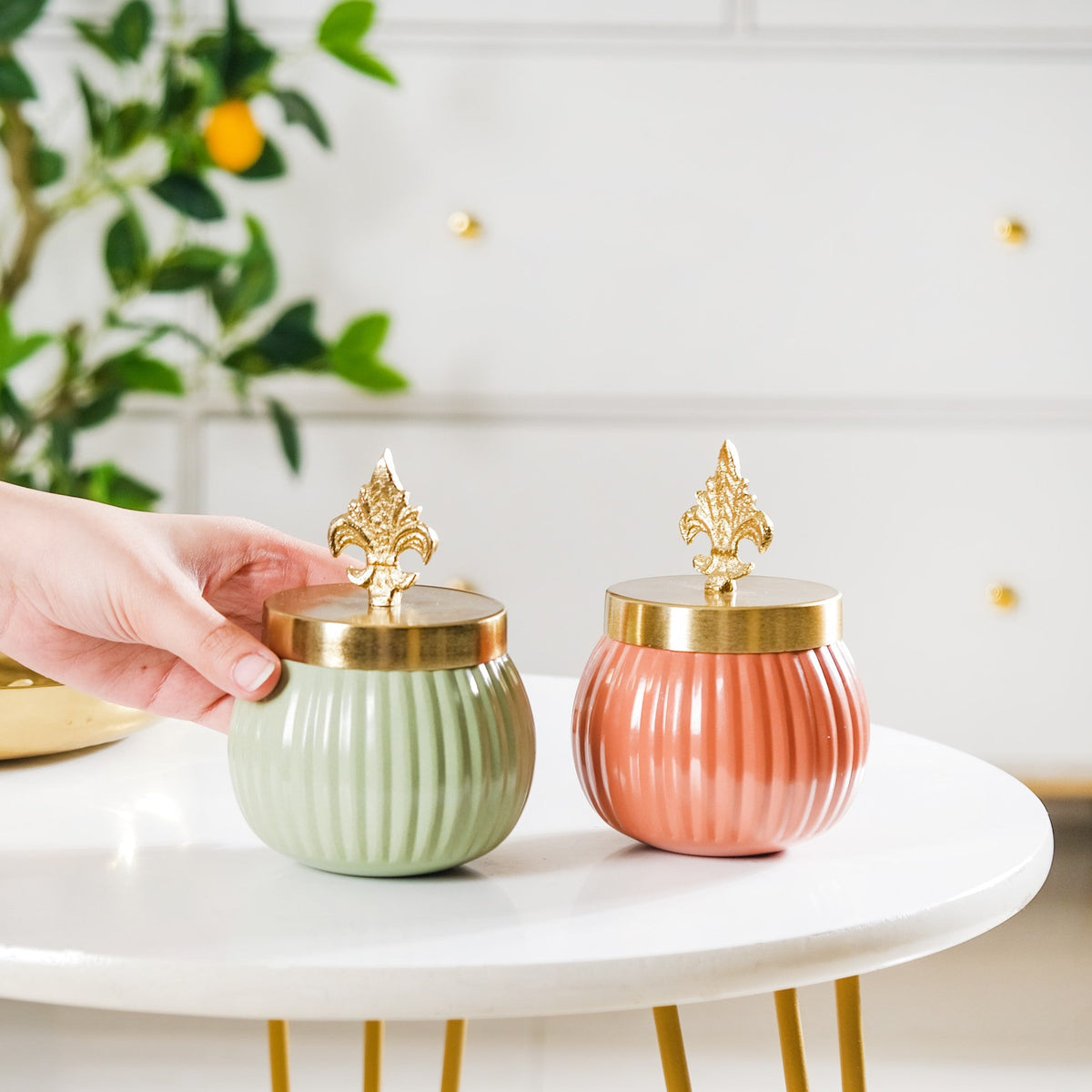 Metal Jar Set Of 2