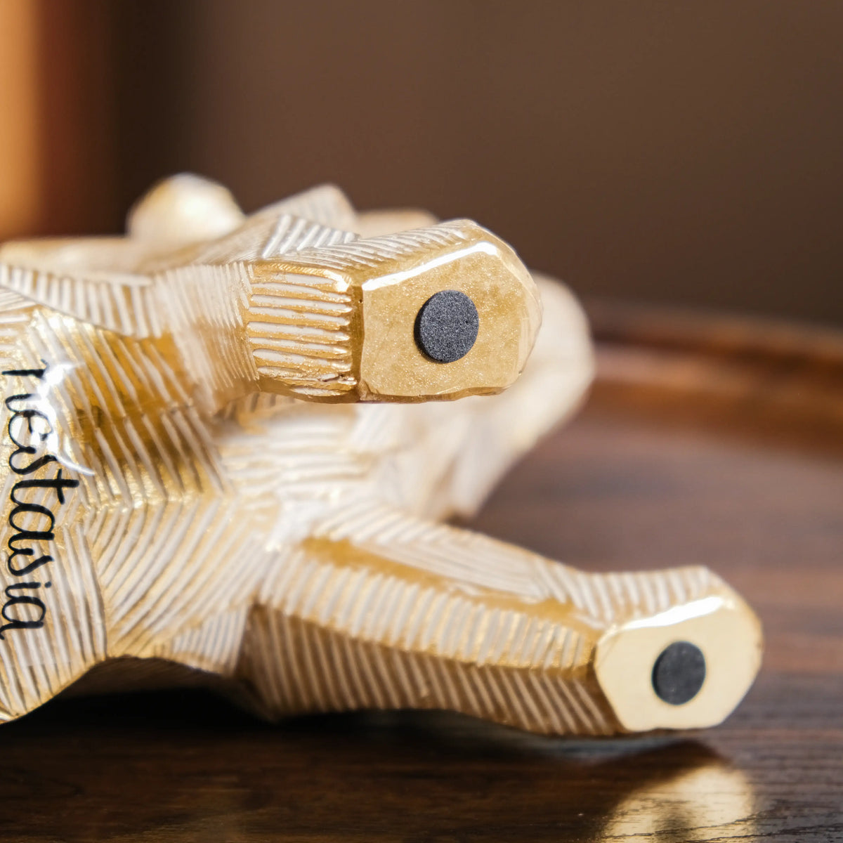 Geometric Bear Showpiece Gold