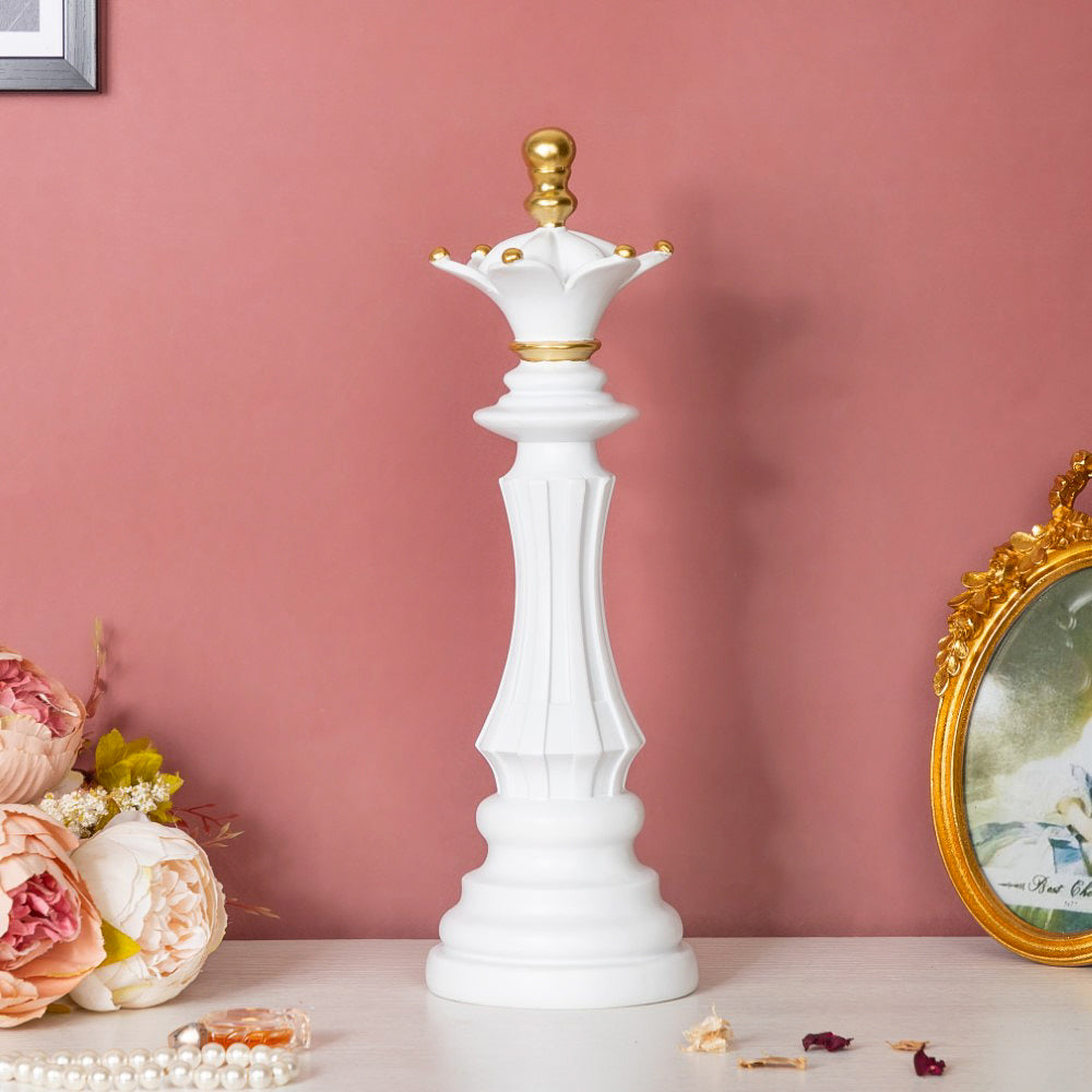 Chess Queen Showpiece White 14 Inch