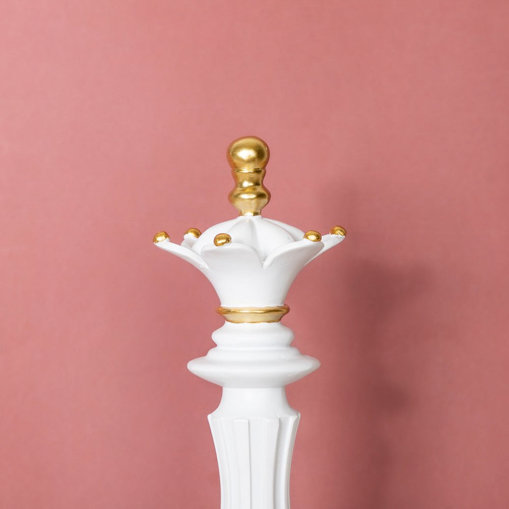 Chess Queen Showpiece White 14 Inch