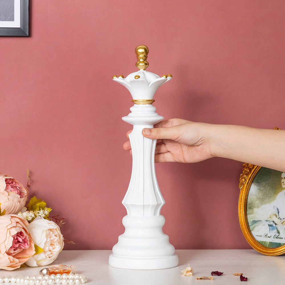 Chess Queen Showpiece White 14 Inch