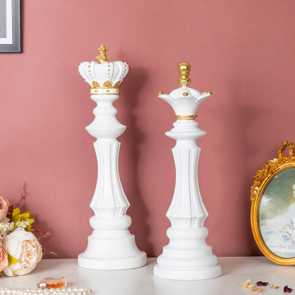 Chess Queen Showpiece White 14 Inch
