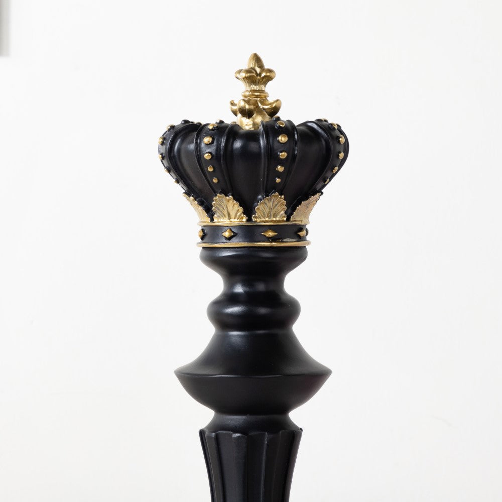 Chess King Showpiece Black 15 Inch