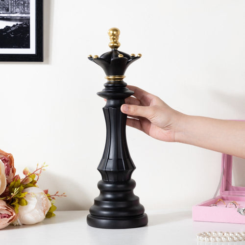 Chess Queen Showpiece Black 14 Inch