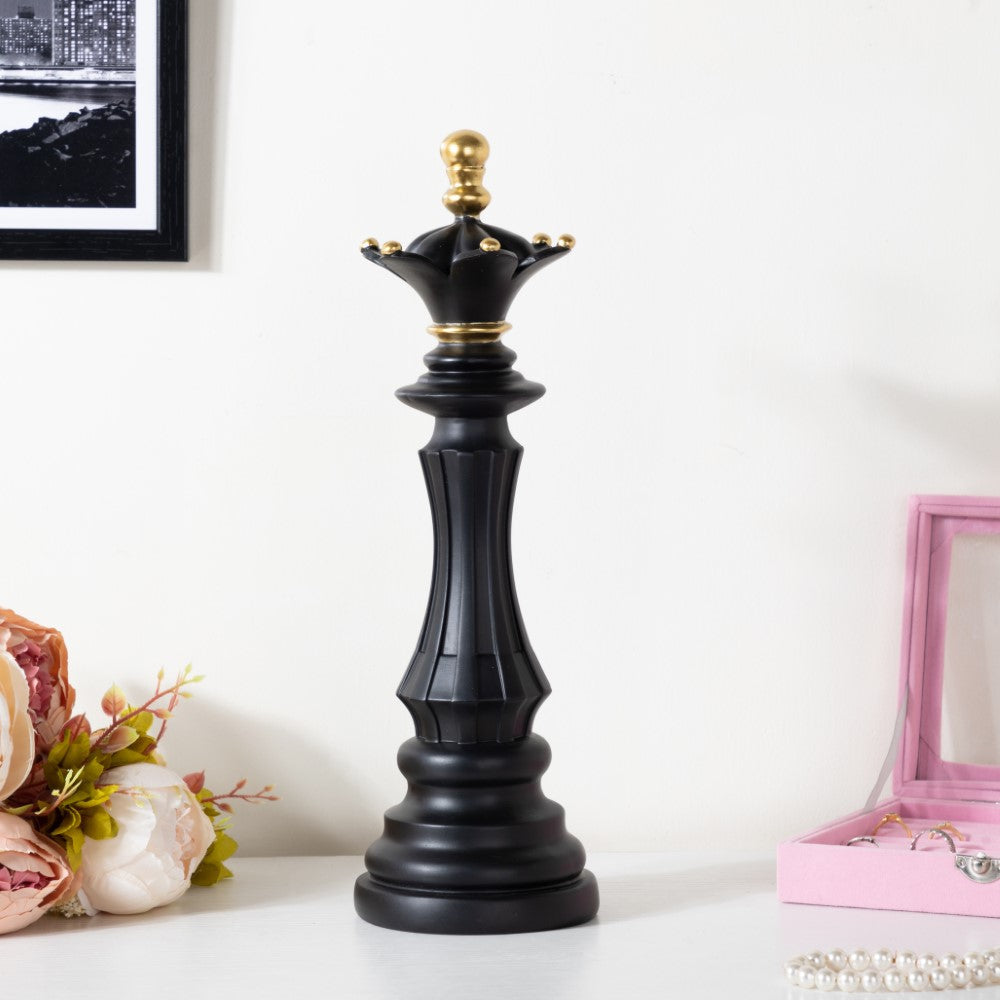 Chess Queen Showpiece Black 14 Inch