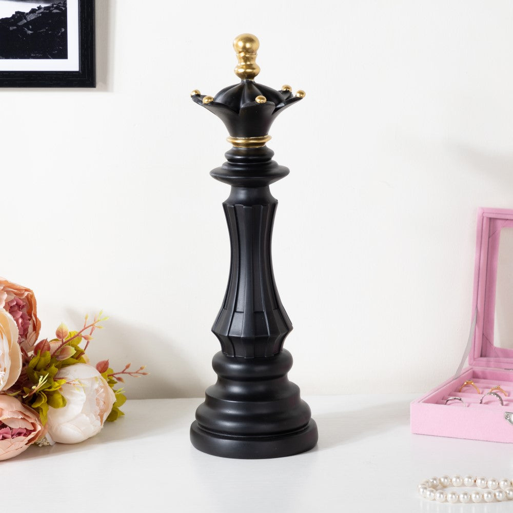 Chess Queen Showpiece Black 14 Inch