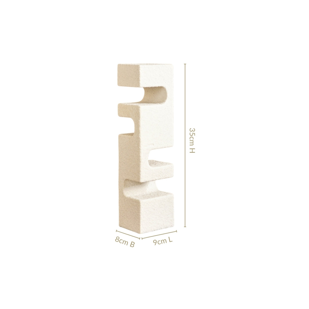 Modern Textured Geometric Statue Tall