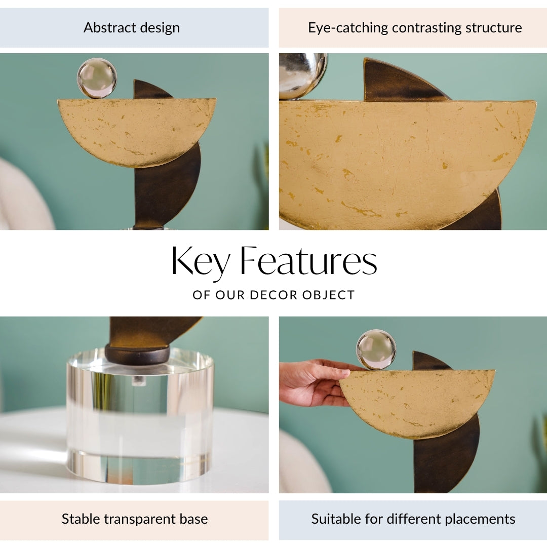 Visual Balance Abstract Art With Gold Foil