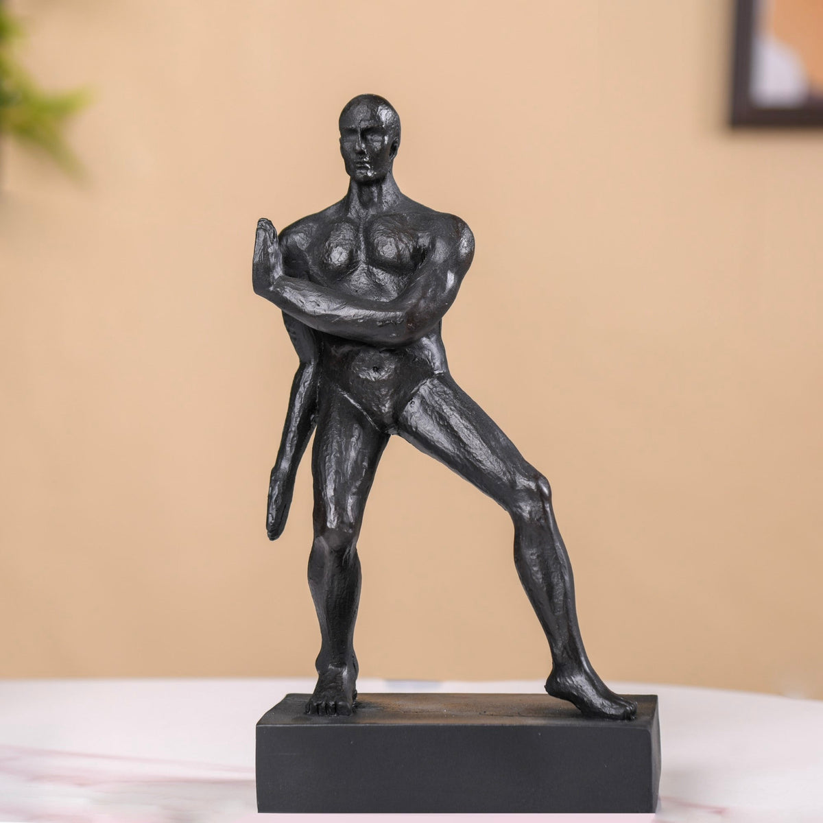 Muscle Men Resin Bookend Set Black