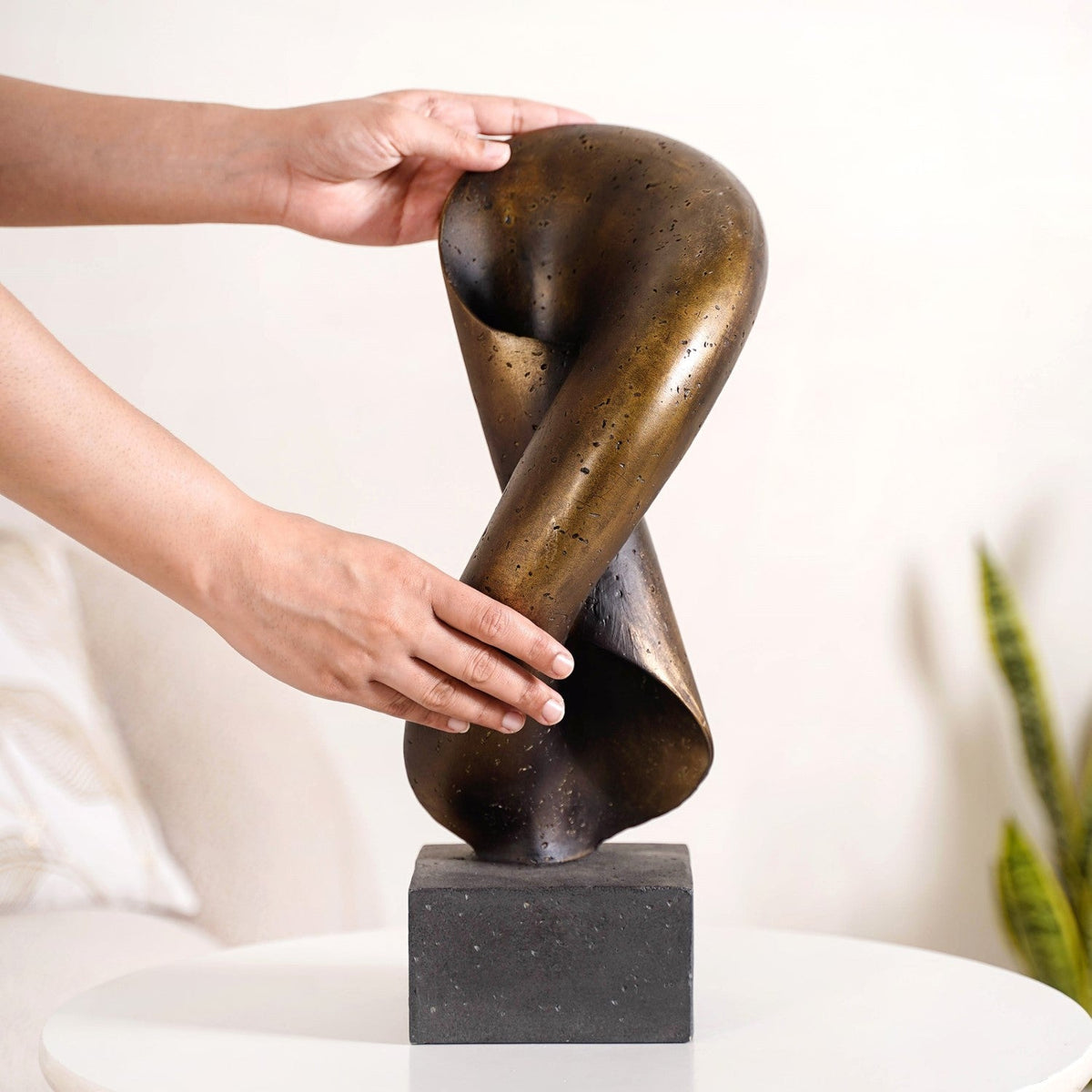 Bronze Flow Resin Accent Decor