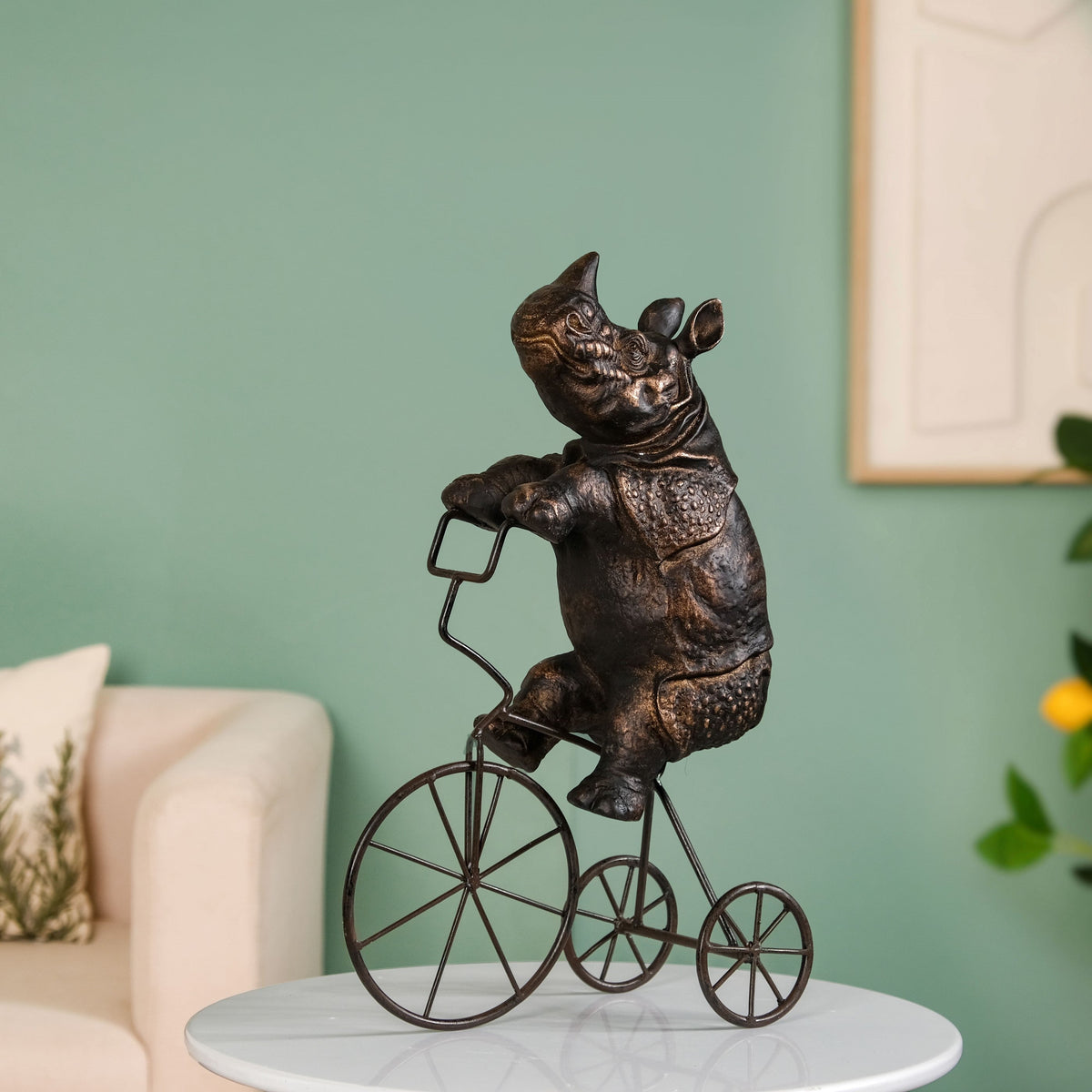 Cycling Rhino Art