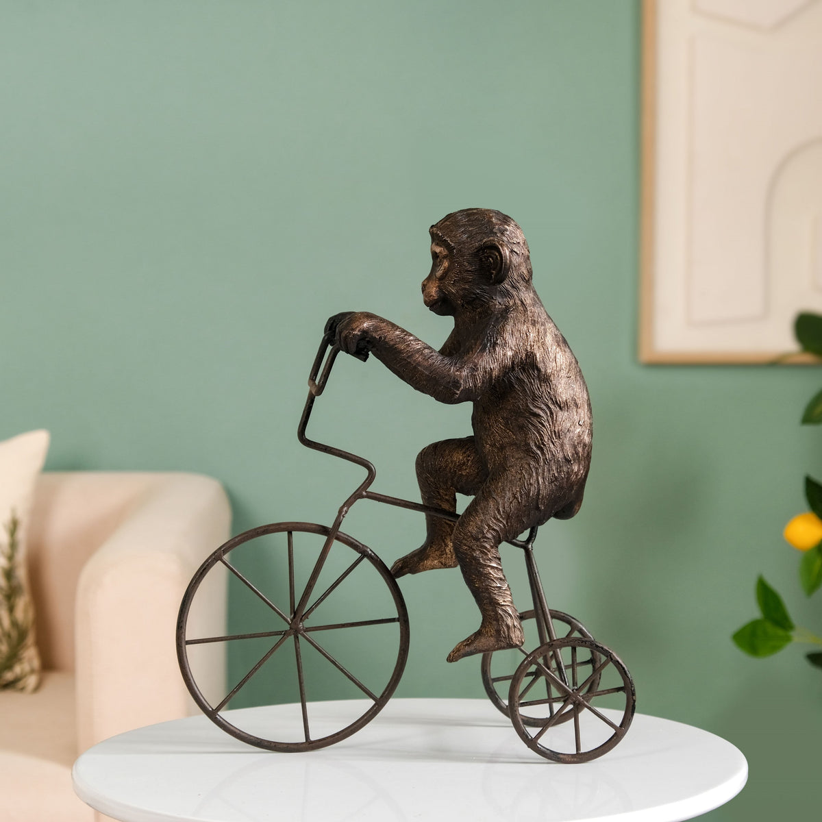 Cyclist Monkey Decorative Art