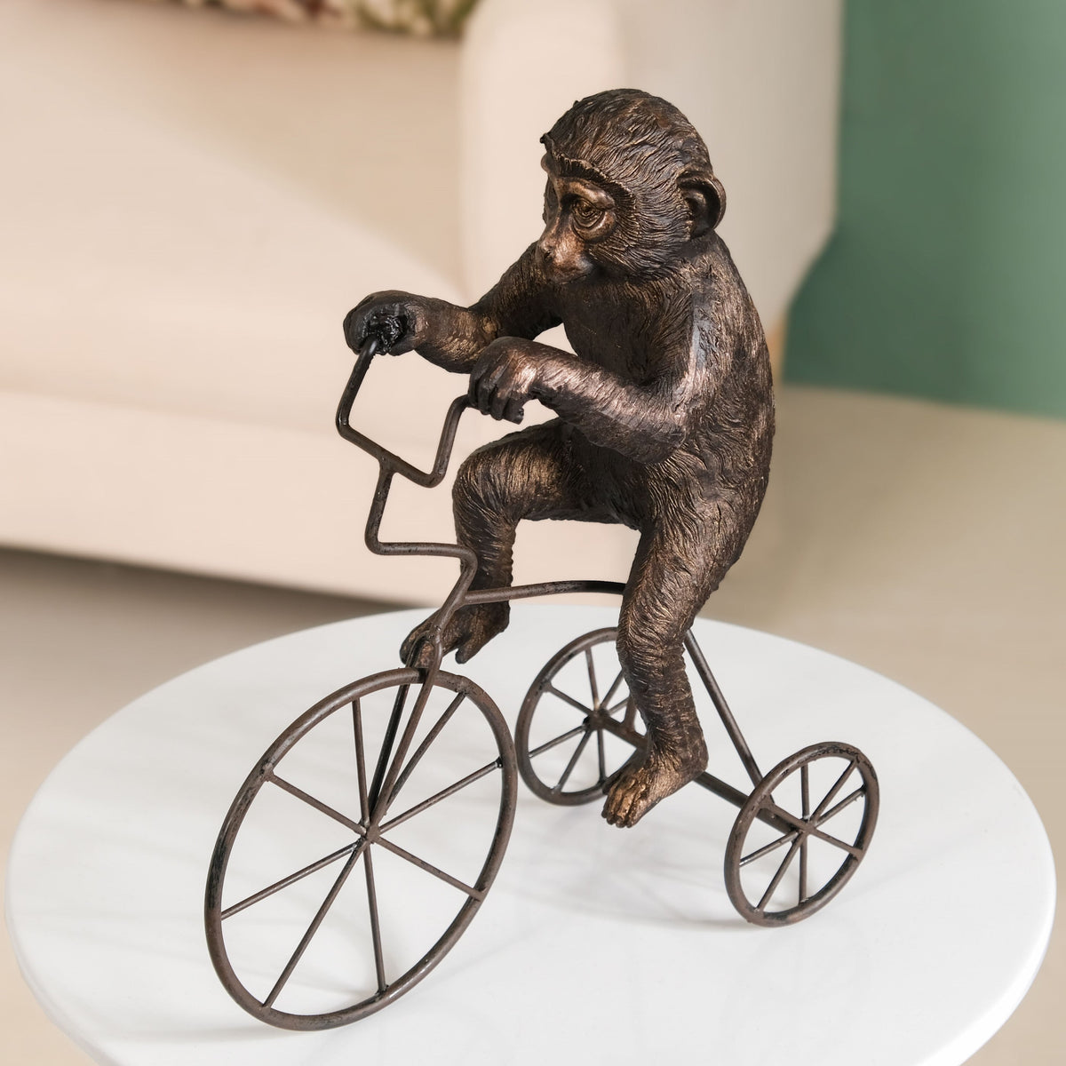 Cyclist Monkey Decorative Art