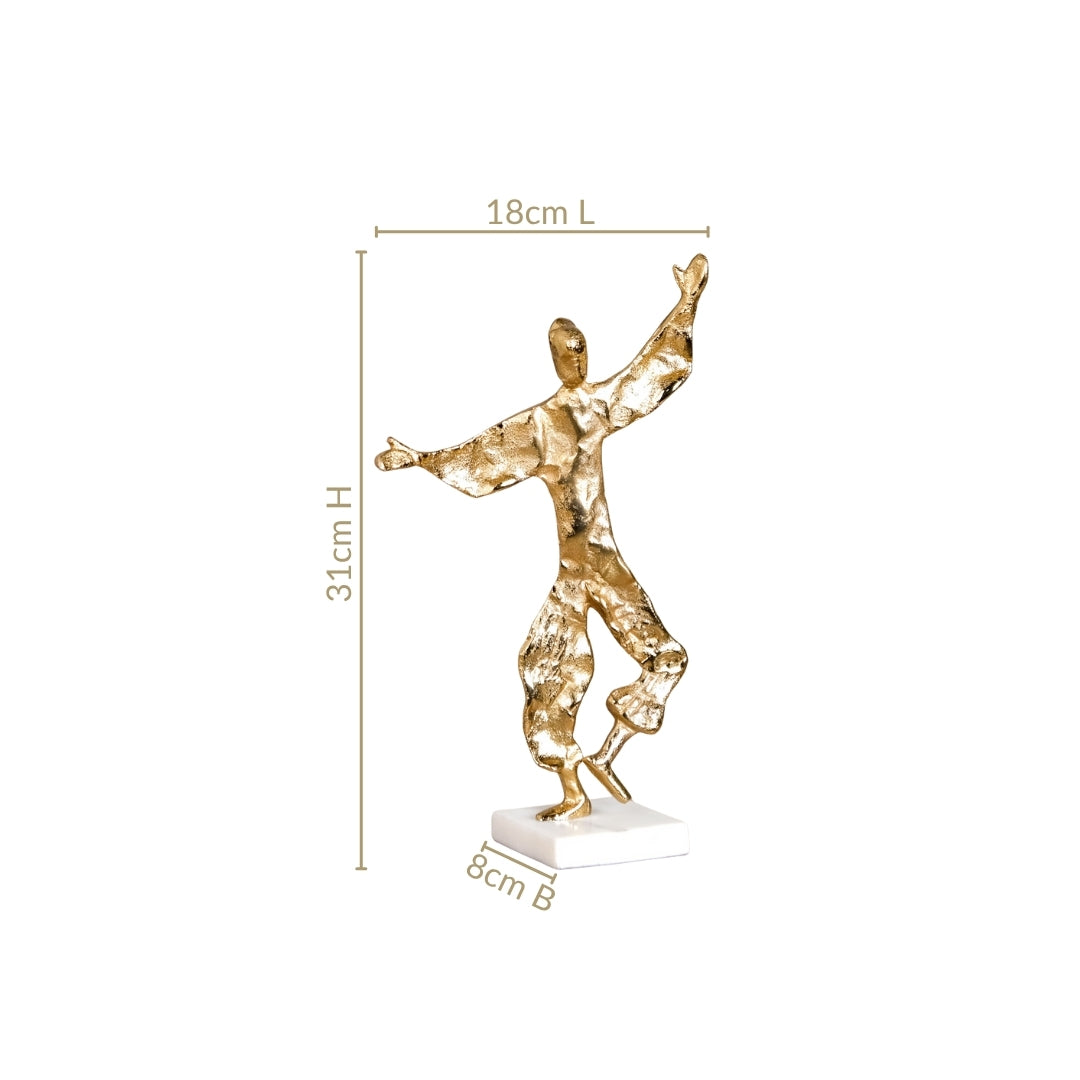 Dancing Musketeer Tabletop Metal Decor