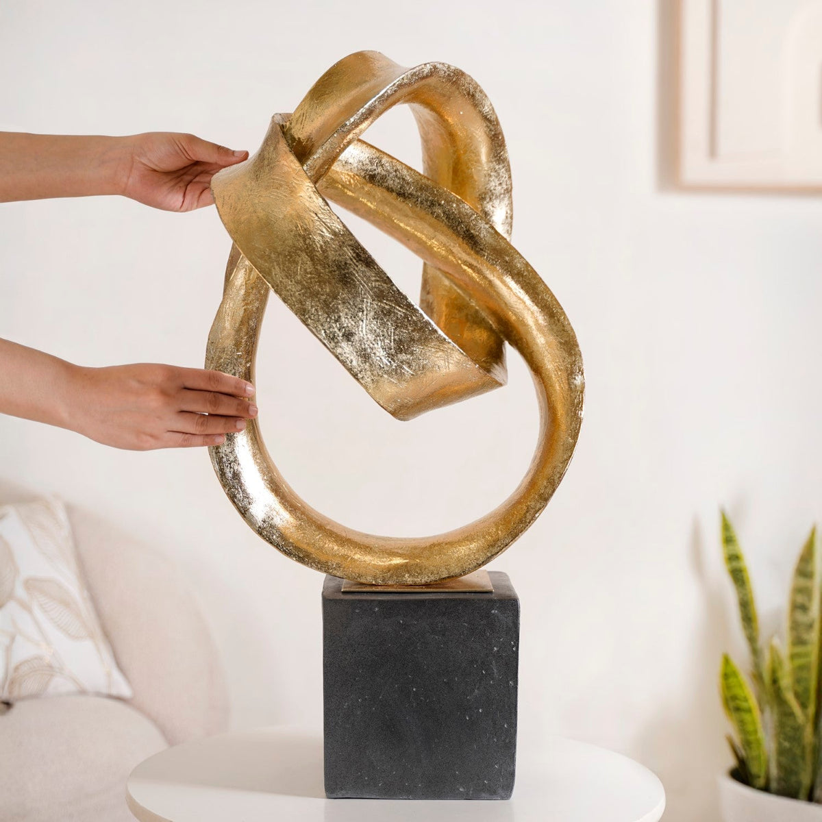 Golden Infinity Loop Art Large