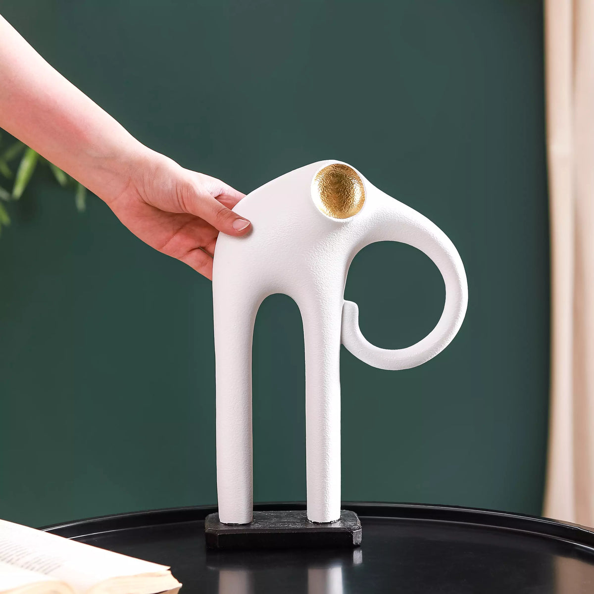 Modern Elephant Decor White