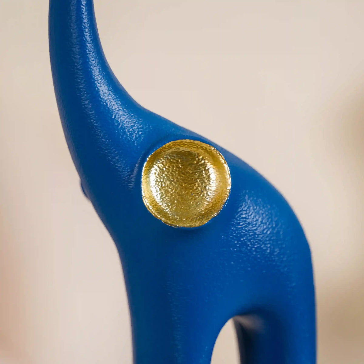 Sleek Elephant Figurine For Decor Blue