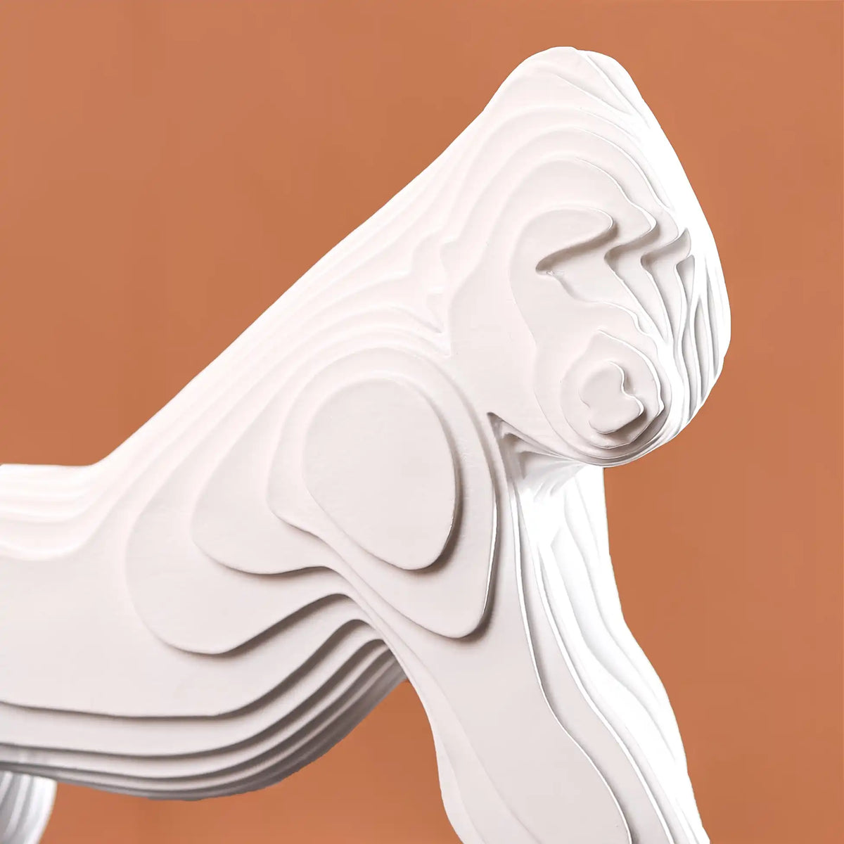 Minimalist Gorilla Sculpture White
