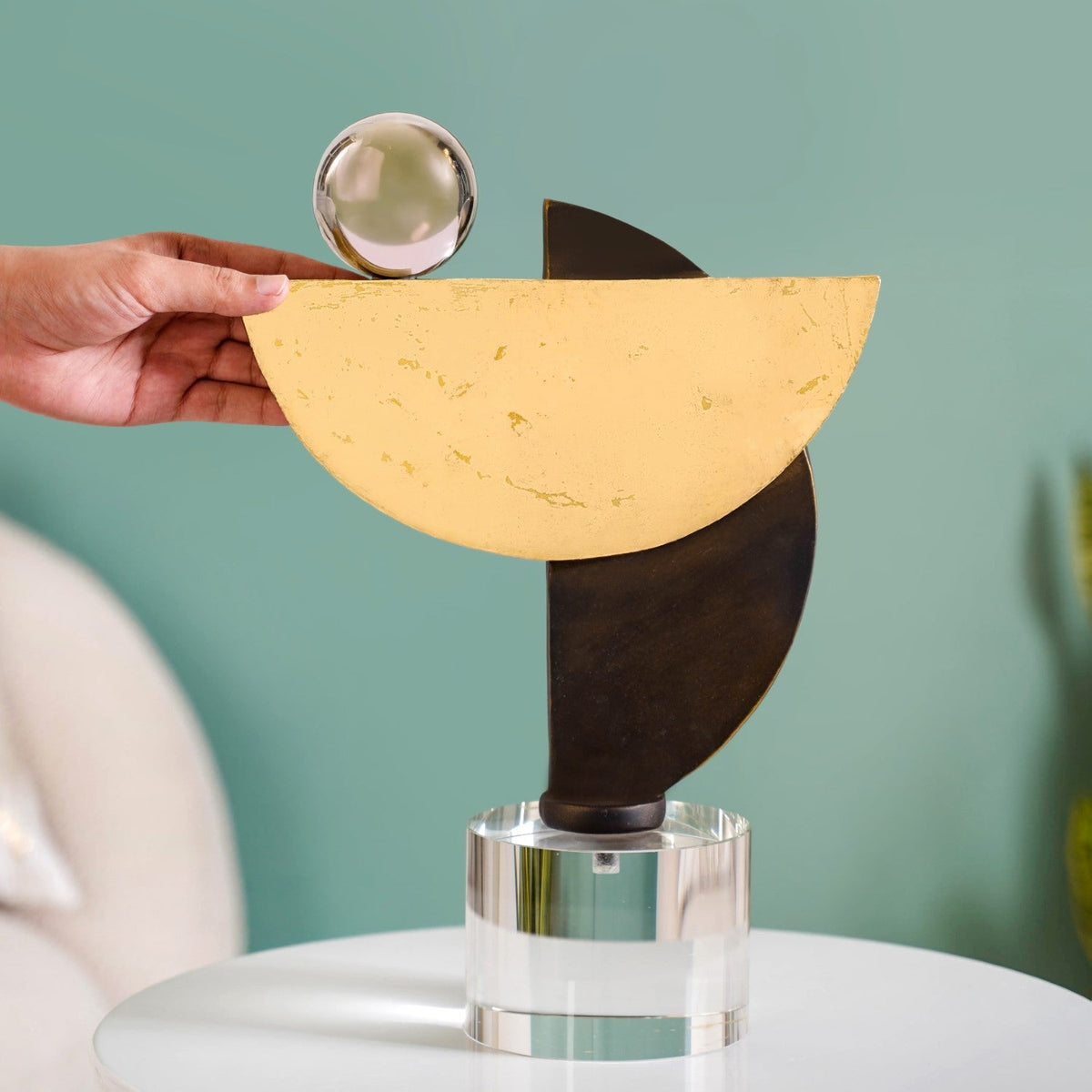 Visual Balance Abstract Art With Gold Foil