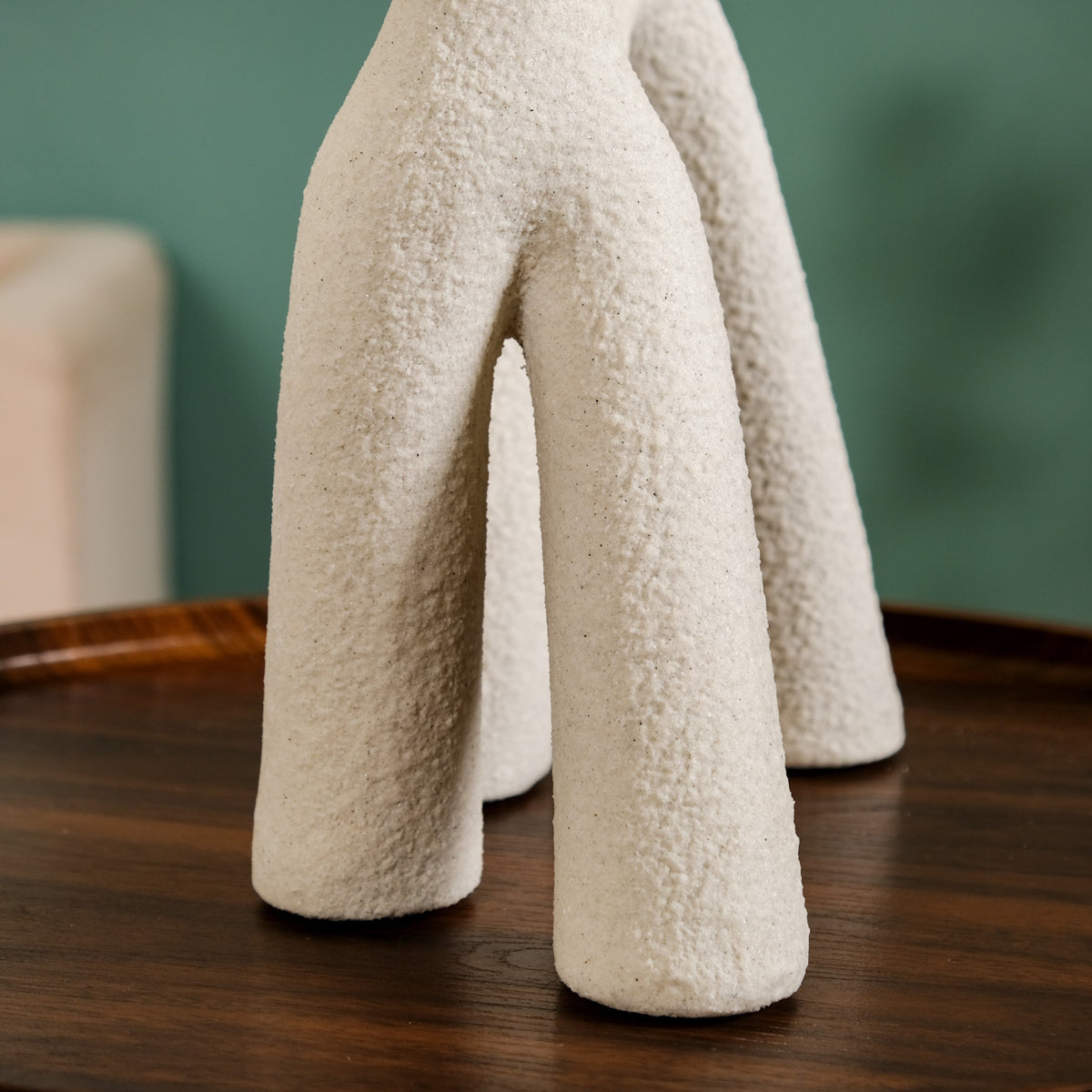 White Table Top Cat Statue